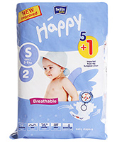 Bella Baby - Diaper Small (3 - 8 Kg), 5+1 Pieces
