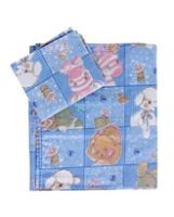 Pillows & Bed Sets - Baby Bed Sheet and Pillow Cover - Blue