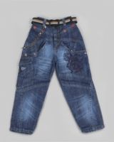 Embroidered Faded Jeans