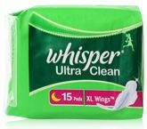 Whisper Ultra Clean Sanitary Napkins - XL Wings