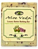 Aloe Veda Luxury Butter Bathing Bar - Organic Neem, French Lavender & Olive Oil
