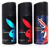 Playboy Pack of 3 Deodorants - Ibiza, Vegas, London