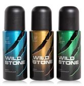 Deodorants & Anti perspirants - Wild Stone Pack of 3 Deodorants - Aqua Fresh, Hunt, Forest Spice