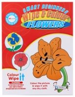Colouring Book - Quixot - Wipe & Colour Flowers