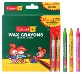 Camel - Wax Crayons 24 shades of assorted extra long crayons and 2 glit...