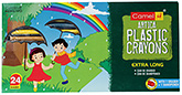 Camel - Artica Plastic Crayons 24 Shades of assorted crayons, 1 eraser and sharpene...