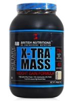 Weight Gainers  - British Nutritions X-Tra Mass - Vanilla