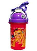 Water Bottles - Barbie - Push Button Water Bottle