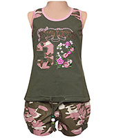 Peppermint - Sleeveless Tops and Shorts Set