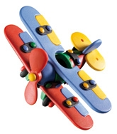 Mic O Mic Small Biplane - Plastic Toy