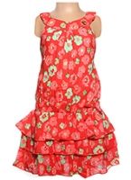 Infancy - Sleeveless Frock With Flowers Print