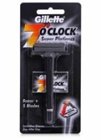 Gillette 7 O'clock Super Platinum Razor + 5 Blades