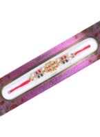 Rakhi - Mayur Flower Design In Diamonds