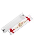 Rakhi With Diamond Studded Om Design