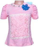 Half Sleeves Top With Flower And Pearl