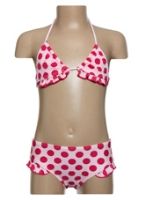 Two Piece Swimwear With Polka Dots Print
