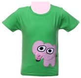 Half Sleeves T-Shirt With Baby Elephant Print
