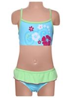 Two Piece Swimwear With Colourful Flowers Print