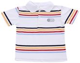 Collar Neck Half Sleeves Striped T-Shirt