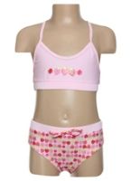 Two Piece Swimwear With Strawberry Print