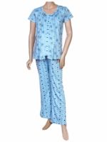 Uzazi - Maternity Wear Floral And Dot Printed Night Suit
