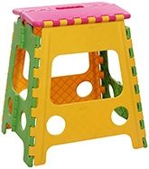 Folding Stool - Yellow & Pink