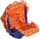 Fab n Funky - Carrycot Orange Checker Print