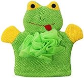 Bath Glove - Frog Pattern Green & Yellow