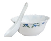 Diva Fluted 12 Pieces Soup Set - Juniper Blue