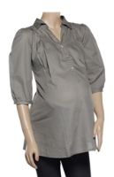 Formal Wear - Maternity Top -  Olive Green