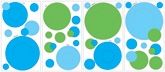 Elementto - Blue N Green Wall Pocket Sticker