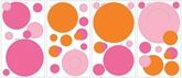 Wall Paper & Sticker - Elementto - Pink N Orange Wall Pocket Stickers