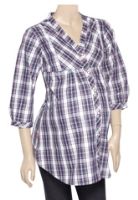Formal Wear - Maternity Shirt - Navy Blue