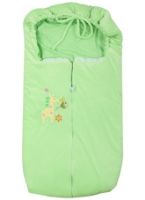 Baby Sleeping Bag - Giraffe Print Soft Green