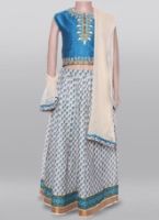 Ghagra With Sleeveless Choli & Dupatta