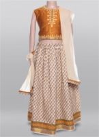 Ghagra With Sleeveless Choli & Dupatta