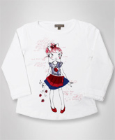 Full Sleeves Top - Girl with Flowers