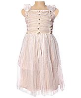 Sleeveless Party Wear Frock With Stunning  Beads