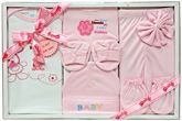 Baby Gift Set - Flower Print Pink