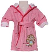 Carters - Bathrobe with Hood And Monkey Print
