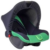 Fab n Funky - Car Seat with Adjustable Canopy Green