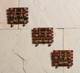 Delightful Dhokra Work Wooden Wall Hanging Set