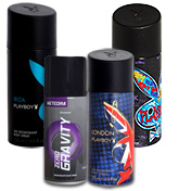 Playboy London, Miami, Vegas Deodorants with Zero Gravity Body Spray (Pack of 4)
