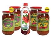 Leonardo - Mango & Lime Premium Pickles with Mapro Strawberry Crush Combo (Pack of 3)