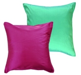 MeSleep Cushion Covers - Wine and Green (Set of 2)
