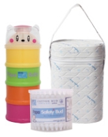 Combo pack of Milk Container, Safety Bud & Bottle Holder (Pack of 3)