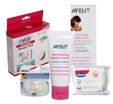 Combo pack of Breast Wipes, Nipple Protectors,Breast Pad & Nipple Cream (Pack of 4)