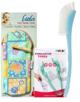 Combo pack of Feeder Cover,Bottle Brush & Sterilization Tongs (Pack of 3)
