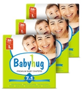 7 in 1 Premium Baby Diapers Large, 9 - 14 Kgs, 36 pieces (Combo Pack of 3)