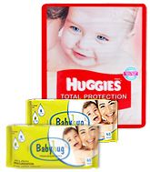 Huggies Total Protection L (8 - 14 Kg), 48 Pieces with 2 Baby Hug - Premium Baby Wipes 40 Pieces combo (Set of 3)